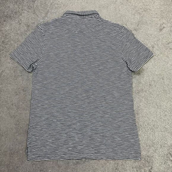 NWT The Normal Brand Mens Striped Vintage Slub Pocket Polo Shirt Navy Medium - Picture 5 of 7